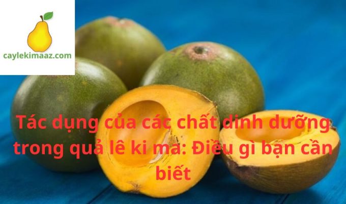 Tác dụng của các chất dinh dưỡng trong quả lê ki ma: Điều gì bạn cần biết